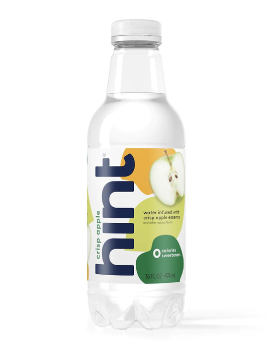 Hint Pure Water Infused with Crisp Apple, Zero Sugar -16 Fl Oz (Pack of 12)