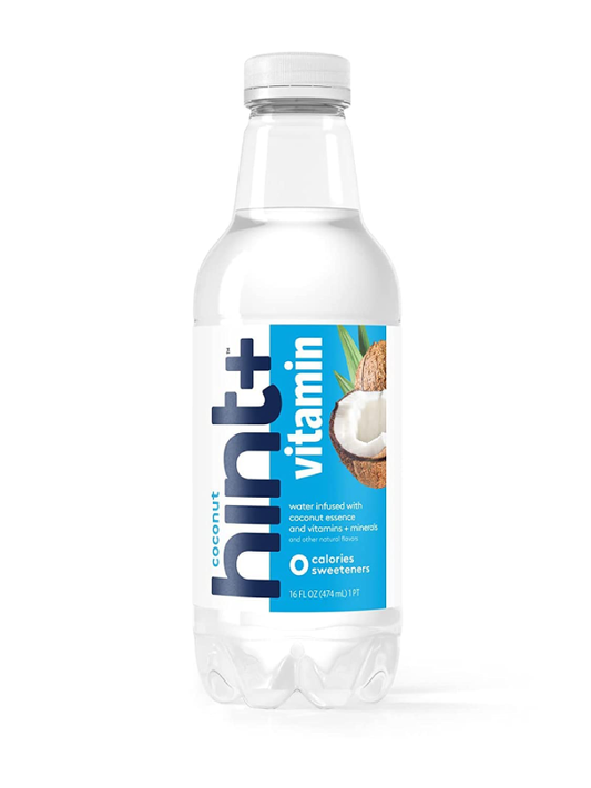 Hint+ Vitamin, Pure Water Infused with Coconut Zero Sugar - 16 Fl Oz (Pack of 12)