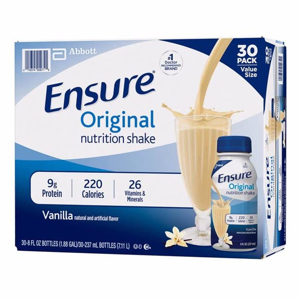 Nutrition Shake Vanilla 30 Pack/ 8 Fl Ounce Net Wt 240 Fl Ounce