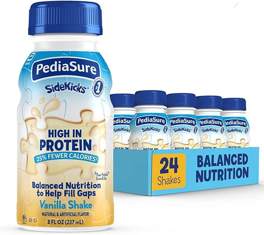 SideKicks Nutrition Shake for Kids - Vanilla - 8 fl oz (Pack of 24)