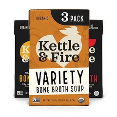 Mushroom Chicken, Beef, and Chicken Bone Broth Collagen Variety Pack (3 Pack)