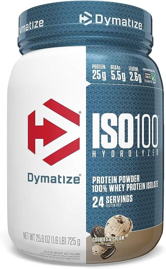 ISO100 Hydrolyzed Protein Powder - Cookies and Cream - 1.6 Pound