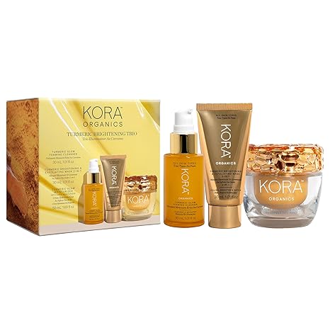 Turmeric Glow Brightening Trio - Moisturizer, Exfoliating Mask and Foaming Cleanser