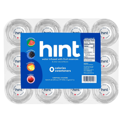 Hint Water 3 Bottles Each of Watermelon, Blackberry, Cherry and Pineapple Sugar Free - 16 Fl Oz (Pack of 12)