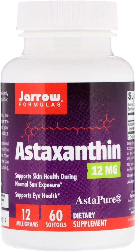 Astaxanthin 12 mg - Supports Immune, Skin & Eye Health Gluten Free 60 Servings