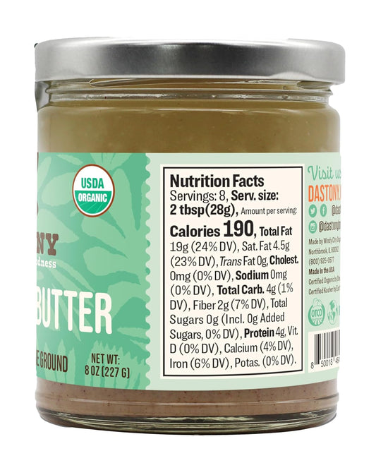 Dastony Organic Raw Brazil Nut Butter, 8 oz