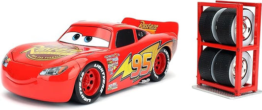 Disney Pixar Cars 3 Lightning McQueen Die-cast Car with Tire Rack