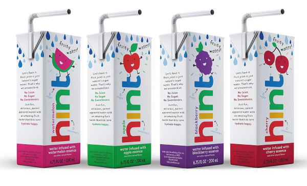 Hint Kids Water 8 Boxes Each of Cherry, Watermelon, Apple, & Blackberry, Zero Sugar - 6.75 Fl Oz (Pack of 32)