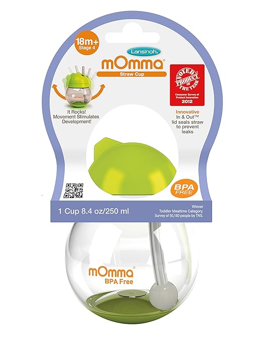 mOmma Straw Cup Green - Safe and Hygienic for 18 Months and Older