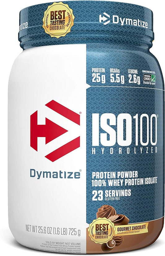 ISO 100 Whey Protein Powder with 25g of Hydrolyzed - Chocolate - 1.6 Pound