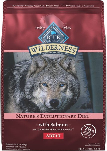 Blue Buffalo Wilderness Adult High Protein Natural Salmon & Wholesome Grains Dry Dog Food