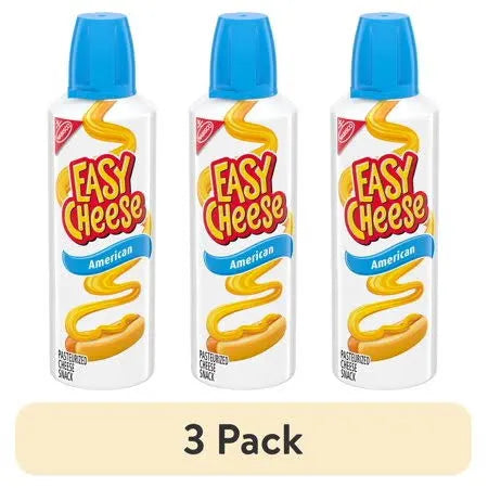 Easy Cheese American Cheese Snack, 8 oz (3 pack)