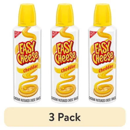 Easy Cheese Cheddar Cheese Snack, 8 oz (3 pack)