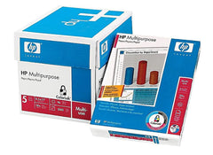 HP 8.5" x 11" Multipurpose Paper, 20 lbs., 96 Brightness, 500/Ream, 5 Reams/Carton (115100)