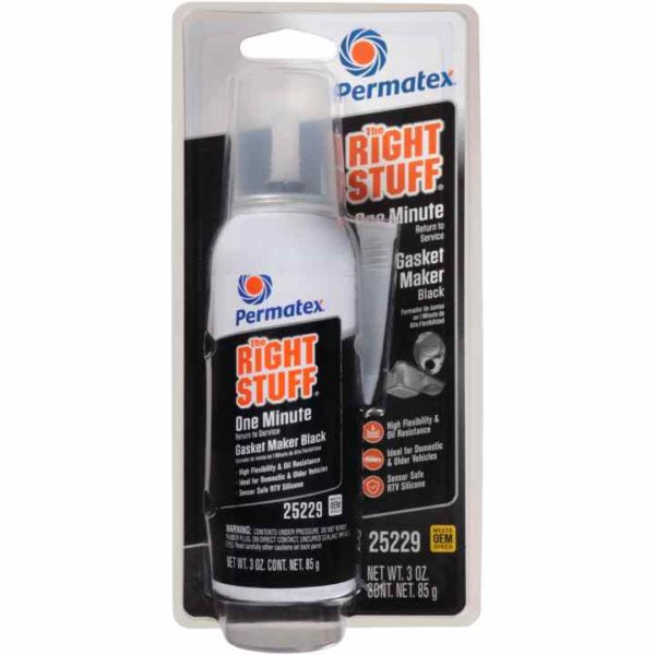 PERMATEX® THE RIGHT STUFF® BLACK 1 MINUTE GASKET MAKER, 3 OZ US Item # : 25229