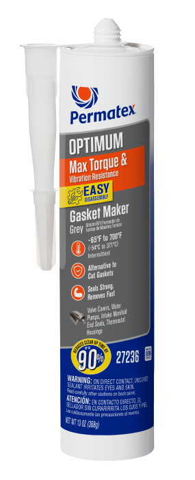 PERMATEX® OPTIMUM EASY-DISASSEMBLY GREY RTV SILICONE GASKET MAKER, 12 OZ