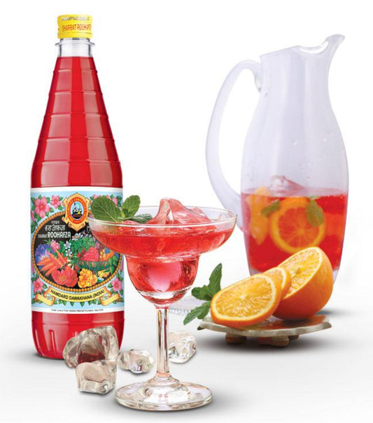 Rooh Afza - Beverage Base Sharbat Syrup (1 Pack Deal x 800 ML) Drink of the east, the taste of happiness by hamdard