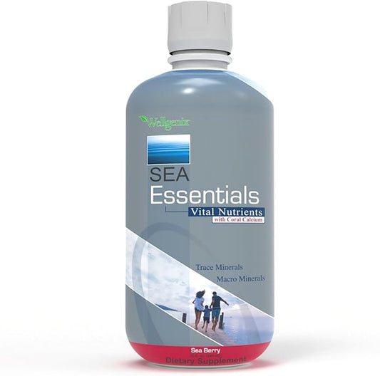 Sea Essentials Coral Calcium Liquid Vitamin for High Absorption - Nutritional Multivitamin Supplement 32 Oz