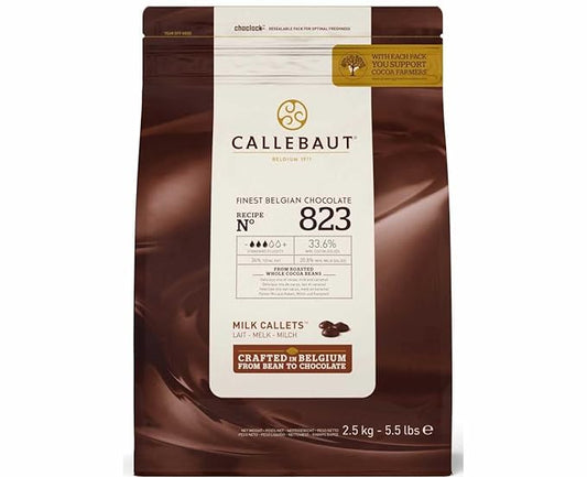 Recipe No. 823 Finest Belgian Milk Chocolate With 33.6% Cacao, 20.8% Milk, 5.51 Pound