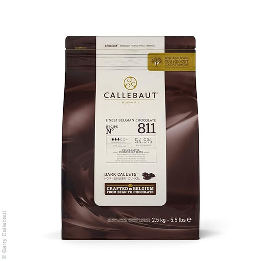 Recipe No. 811 Finest Belgian Dark Chocolate With 54.5% Cacao, 5.51 Pound